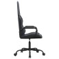 vidaXL Silla gaming con masaje cuero sintético azul y negro vidaXL Silla gaming con masaje cuero sintético azul y negro