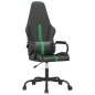 vidaXL Silla gaming con masaje cuero sintético verde y negro vidaXL Silla gaming con masaje cuero sintético verde y negro