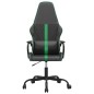vidaXL Silla gaming con masaje cuero sintético verde y negro vidaXL Silla gaming con masaje cuero sintético verde y negro