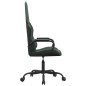 vidaXL Silla gaming con masaje cuero sintético verde y negro vidaXL Silla gaming con masaje cuero sintético verde y negro