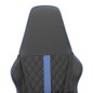 vidaXL Silla gaming con masaje cuero sintético azul y negro vidaXL Silla gaming con masaje cuero sintético azul y negro