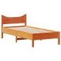 vidaXL Estructura de cama madera maciza pino marrón cera 100x200 cm vidaXL Estructura de cama madera maciza pino marrón cera 100x200 cm