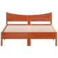 vidaXL Estructura de cama madera maciza pino marrón cera 135x190 cm vidaXL Estructura de cama madera maciza pino marrón cera 135x190 cm
