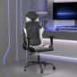 vidaXL Silla gaming de masaje cuero sintético negro y blanco vidaXL Silla gaming de masaje cuero sintético negro y blanco