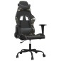 vidaXL Silla gaming de masaje cuero sintético negro y camuflaje vidaXL Silla gaming de masaje cuero sintético negro y camuflaje