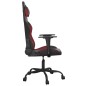 vidaXL Silla gaming de masaje cuero sintético negro y rojo vino tinto vidaXL Silla gaming de masaje cuero sintético negro y rojo vino tinto