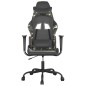 vidaXL Silla gaming de masaje cuero sintético negro y camuflaje vidaXL Silla gaming de masaje cuero sintético negro y camuflaje