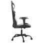 vidaXL Silla gaming de masaje cuero sintético negro y blanco vidaXL Silla gaming de masaje cuero sintético negro y blanco