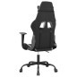vidaXL Silla gaming de masaje cuero sintético negro y blanco vidaXL Silla gaming de masaje cuero sintético negro y blanco