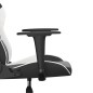 vidaXL Silla gaming de masaje cuero sintético negro y blanco vidaXL Silla gaming de masaje cuero sintético negro y blanco