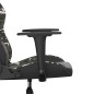 vidaXL Silla gaming de masaje cuero sintético negro y camuflaje vidaXL Silla gaming de masaje cuero sintético negro y camuflaje