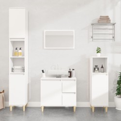 vidaXL Set de muebles de baño 3 piezas madera contrachapada blanco