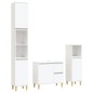 vidaXL Set de muebles de baño 3 piezas madera contrachapada blanco vidaXL Set de muebles de baño 3 piezas madera contrachapada blanco