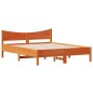 vidaXL Estructura cama con cabecero madera pino marrón cera 160x200 cm