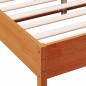 vidaXL Estructura cama con cabecero madera pino marrón cera 160x200 cm
