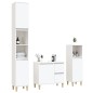 vidaXL Set de muebles de baño 3 piezas madera contrachapada blanco vidaXL Set de muebles de baño 3 piezas madera contrachapada blanco