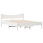vidaXL Estructura de cama con cabecero madera de pino blanco 150x200cm vidaXL Estructura de cama con cabecero madera de pino blanco 150x200cm