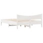 vidaXL Estructura de cama con cabecero madera de pino blanco 150x200cm vidaXL Estructura de cama con cabecero madera de pino blanco 150x200cm