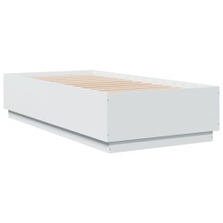vidaXL Estructura de cama madera de ingeniería blanca 75x190 cm
