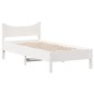 vidaXL Estructura de cama madera maciza de pino blanco 100x200 cm vidaXL Estructura de cama madera maciza de pino blanco 100x200 cm