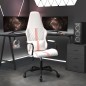 vidaXL Silla gaming cuero sintético blanco y rosa vidaXL Silla gaming cuero sintético blanco y rosa