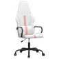 vidaXL Silla gaming cuero sintético blanco y rosa vidaXL Silla gaming cuero sintético blanco y rosa