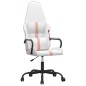 vidaXL Silla gaming cuero sintético blanco y rosa vidaXL Silla gaming cuero sintético blanco y rosa