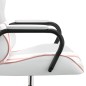 vidaXL Silla gaming cuero sintético blanco y rosa vidaXL Silla gaming cuero sintético blanco y rosa