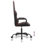 vidaXL Silla gaming cuero sintético negro y rojo