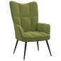 vidaXL Silla de relajación con reposapiés terciopelo verde claro vidaXL Silla de relajación con reposapiés terciopelo verde claro