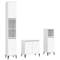 vidaXL Juego de muebles de baño 3 pzas madera contrachapada blanco vidaXL Juego de muebles de baño 3 pzas madera contrachapada blanco