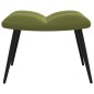 vidaXL Silla de relajación con reposapiés terciopelo verde claro vidaXL Silla de relajación con reposapiés terciopelo verde claro
