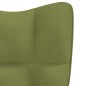 vidaXL Silla de relajación con reposapiés terciopelo verde claro vidaXL Silla de relajación con reposapiés terciopelo verde claro