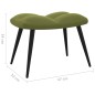 vidaXL Silla de relajación con reposapiés terciopelo verde claro vidaXL Silla de relajación con reposapiés terciopelo verde claro