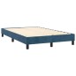 vidaXL Cama box spring colchón y LED terciopelo azul oscuro 120x200 cm vidaXL Cama box spring colchón y LED terciopelo azul oscuro 120x200 cm