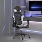 vidaXL Silla gaming cuero sintético negro y blanco vidaXL Silla gaming cuero sintético negro y blanco