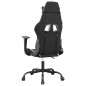 vidaXL Silla gaming cuero sintético negro y blanco vidaXL Silla gaming cuero sintético negro y blanco