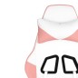 vidaXL Silla gaming cuero sintético blanco y rosa