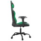 vidaXL Silla gaming cuero sintético negro y verde vidaXL Silla gaming cuero sintético negro y verde