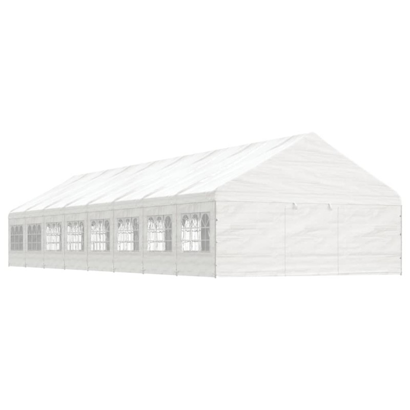 vidaXL Cenador con techo polietileno blanco 17,84x5,88x3,75 m vidaXL Cenador con techo polietileno blanco 17,84x5,88x3,75 m