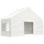 vidaXL Cenador con techo polietileno blanco 13,38x5,88x3,75 m vidaXL Cenador con techo polietileno blanco 13,38x5,88x3,75 m