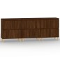 vidaXL Aparadores 3 uds madera contrachapada marrón roble 60x35x70 cm vidaXL Aparadores 3 uds madera contrachapada marrón roble 60x35x70 cm
