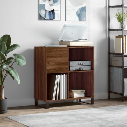 vidaXL Mueble discos madera contrachapada roble marrón 84,5x38x89 cm