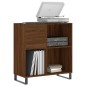 vidaXL Mueble discos madera contrachapada roble marrón 84,5x38x89 cm vidaXL Mueble discos madera contrachapada roble marrón 84,5x38x89 cm