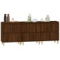 vidaXL Aparadores 3 uds madera contrachapada marrón roble 60x35x70 cm vidaXL Aparadores 3 uds madera contrachapada marrón roble 60x35x70 cm