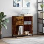 vidaXL Mueble discos madera contrachapada roble ahumado 84,5x38x89 cm vidaXL Mueble discos madera contrachapada roble ahumado 84,5x38x89 cm