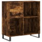 vidaXL Mueble discos madera contrachapada roble ahumado 84,5x38x89 cm vidaXL Mueble discos madera contrachapada roble ahumado 84,5x38x89 cm