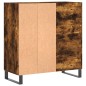 vidaXL Mueble discos madera contrachapada roble ahumado 84,5x38x89 cm vidaXL Mueble discos madera contrachapada roble ahumado 84,5x38x89 cm
