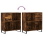 vidaXL Mueble discos madera contrachapada roble ahumado 84,5x38x89 cm vidaXL Mueble discos madera contrachapada roble ahumado 84,5x38x89 cm