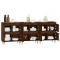 vidaXL Aparadores 3 uds madera contrachapada marrón roble 60x35x70 cm vidaXL Aparadores 3 uds madera contrachapada marrón roble 60x35x70 cm